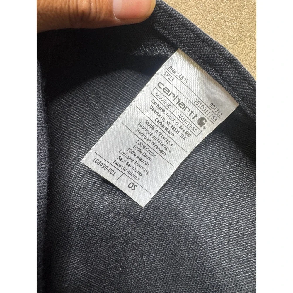 Carhartt Duck Apron Black Cotton Canvas Tool Pockets 103439-001 Mens OS